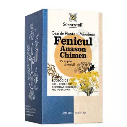 Ceai din plante Bio Fenicul, Anason, Chimen, 18 pliculete, Sonnentor