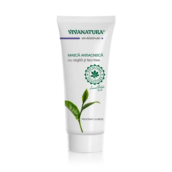 1718317884 Masca antiacneica cu argila si tea tree, 75ml, VivaNatura - imagine 1