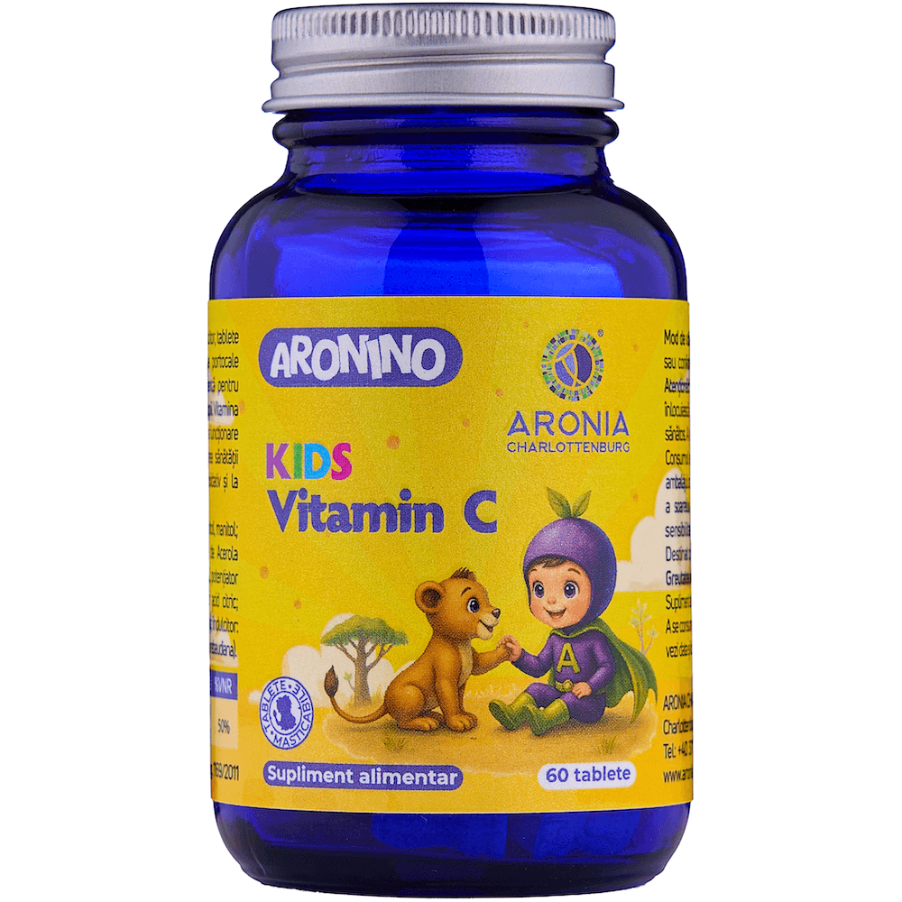 2048x2048_aronino_Vit-c_white_17.09 (1) Aronino Kids Vitamin C — 60 tablete masticabile - imagine 1