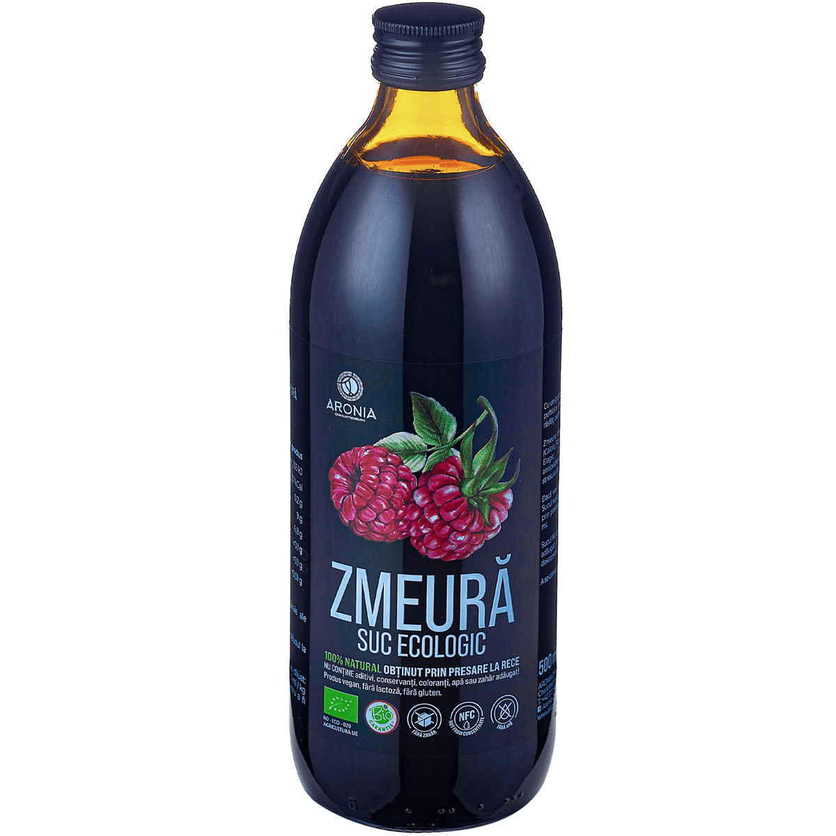 2048x2048_white1 Suc de Zmeură 100% Natural și Ecologic - 500ml - imagine 1