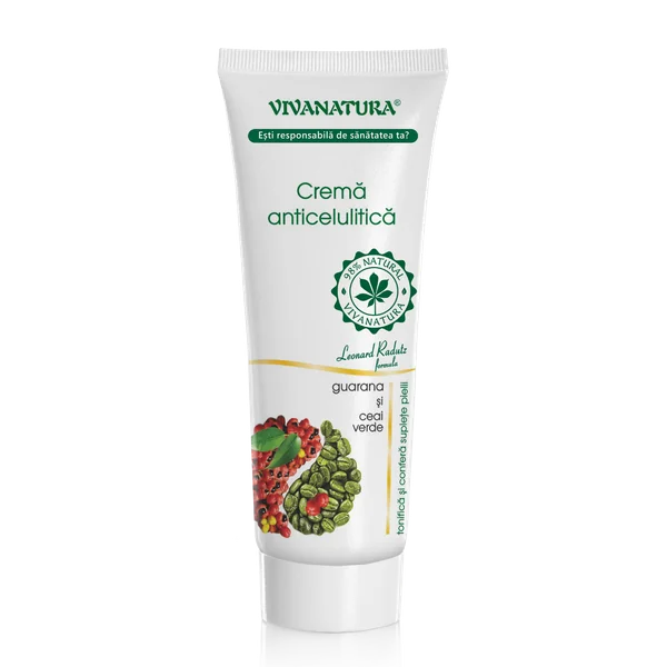 -2096236161 Crema anticelulitica cu gurana si ceai verde, 250ml, VivaNatura - imagine 1