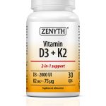 Vitamina D3 2000 UI + K2, 30 capsule Zenyth