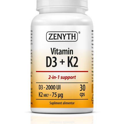 Vitamina D3 2000 UI + K2, 30 capsule Zenyth