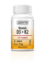 Vitamina D3 2000 UI + K2, 30 capsule Zenyth - imagine 2