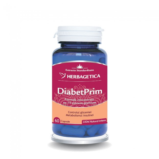 diabet_prim_60 Diabetprim Herbagetica 60 capsule - imagine 1