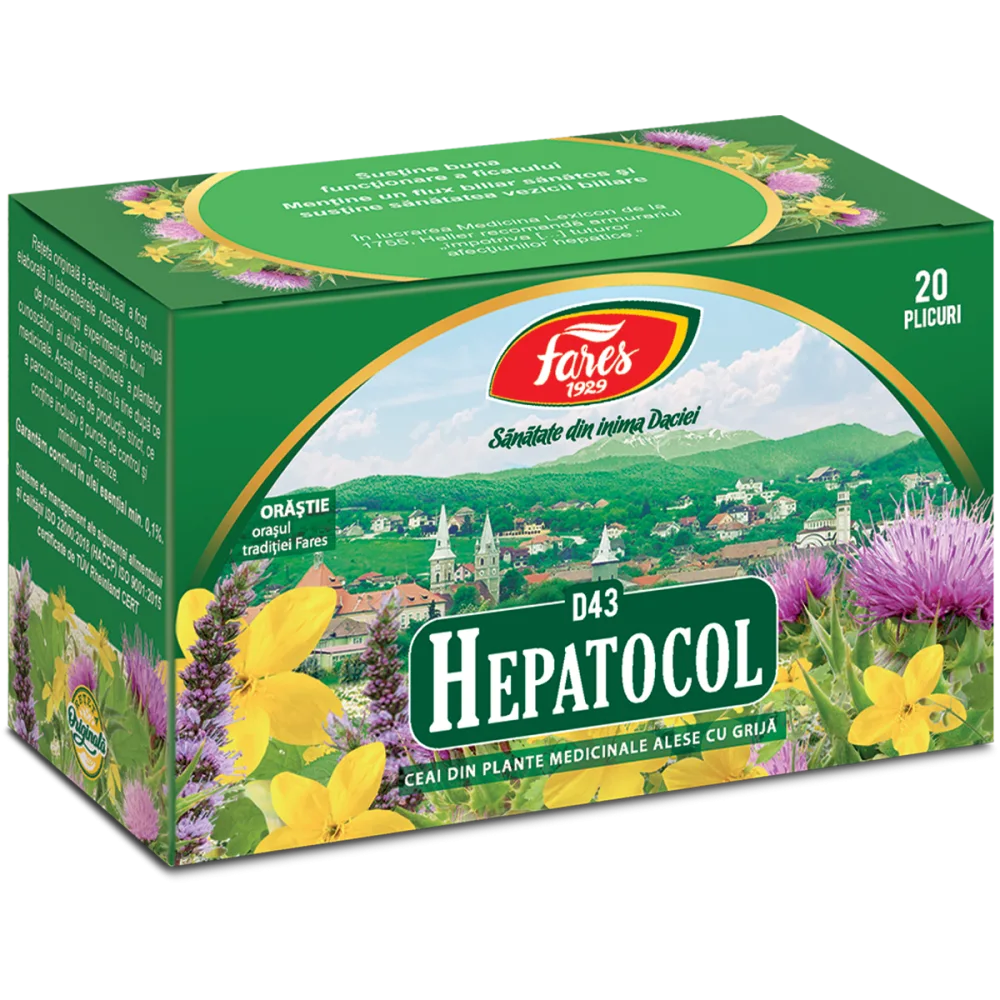hepatocol-d43 Hepatocol, D43, ceai la plic - imagine 1