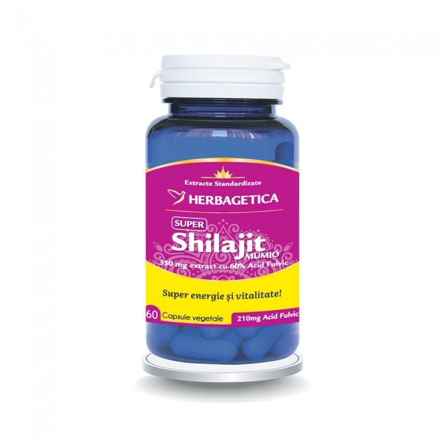 shilajit_60cps Super Shilajit Mumio Herbagetica 60 Capsule - imagine 1