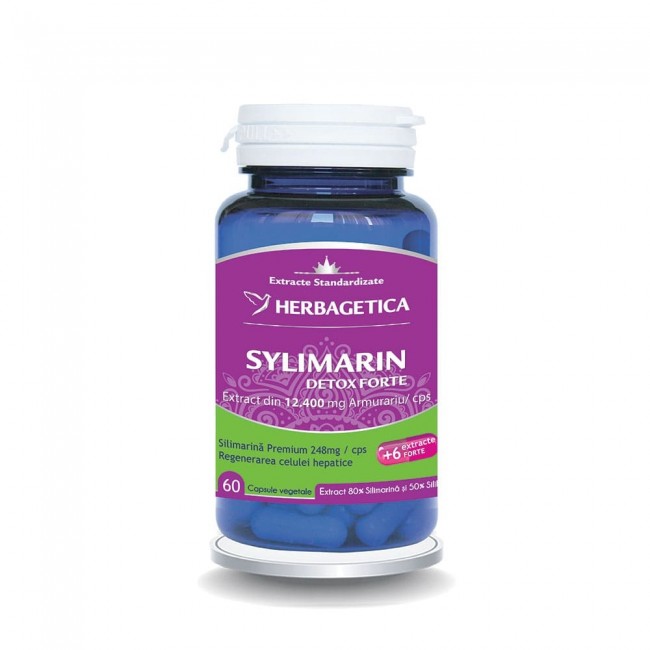 silimarin_60cps-min Sylimarin Detox Forte Herbagetica 60 Capsule - imagine 1