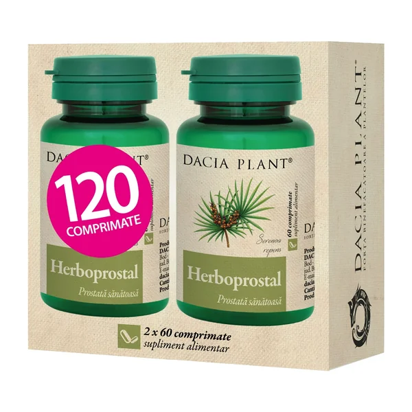 herboprostal Pachet Herboprostal, 120 comprimate, Dacia Plant - imagine 1