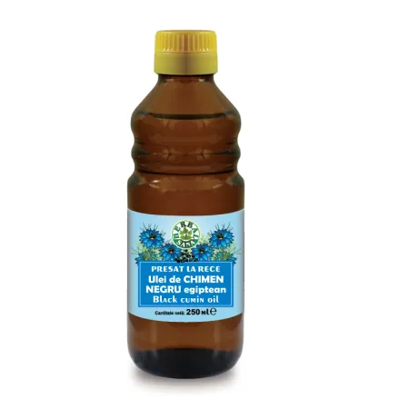 ulei-din-chimen-negru-presat-la-rece-250-ml-herbavit-4505 Ulei din chimen negru presat la rece- 250 ml, Herbavit - imagine 1