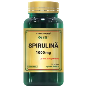 Spirulina, 1000 mg, 30 tablete, Cosmopharm