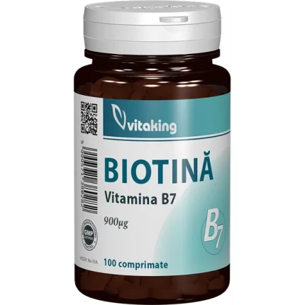 Vitamina B7 Biotina 900mcg, 100 comprimate, Vitaking
