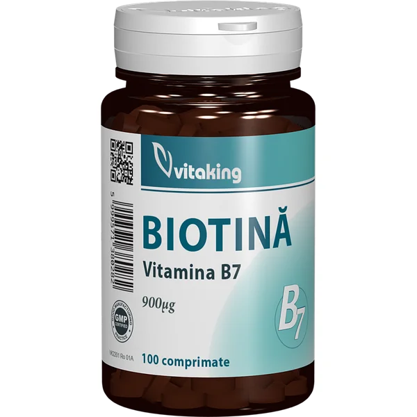 1786126464 Vitamina B7 Biotina 900mcg, 100 comprimate, Vitaking - imagine 1