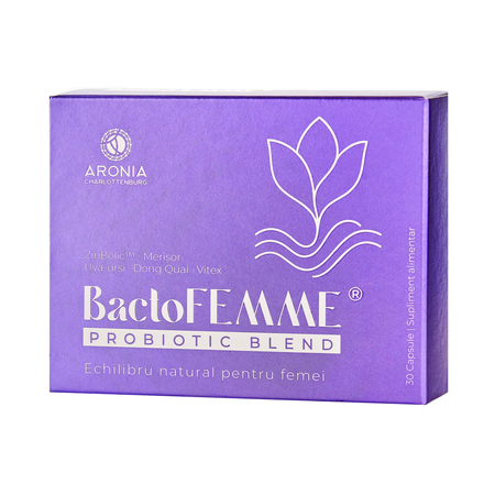 spray-natural-pentru-copii-gat-vesel-aronino-20-ml-aronia-charlottenburg-291 Probiotic blend BactoFemme, 30 capsule, Aronia - imagine 1