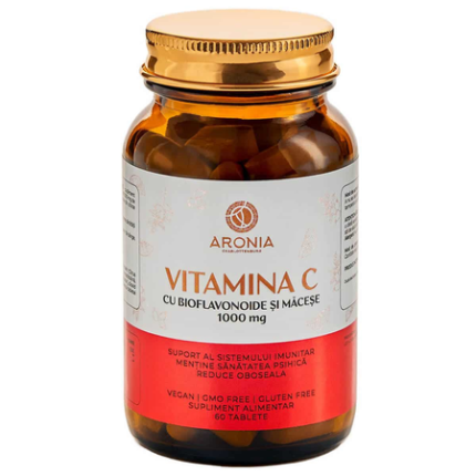Vitamina C cu Bioflavonoide si Macese, 1000 mg, 60 tablete, Aronia