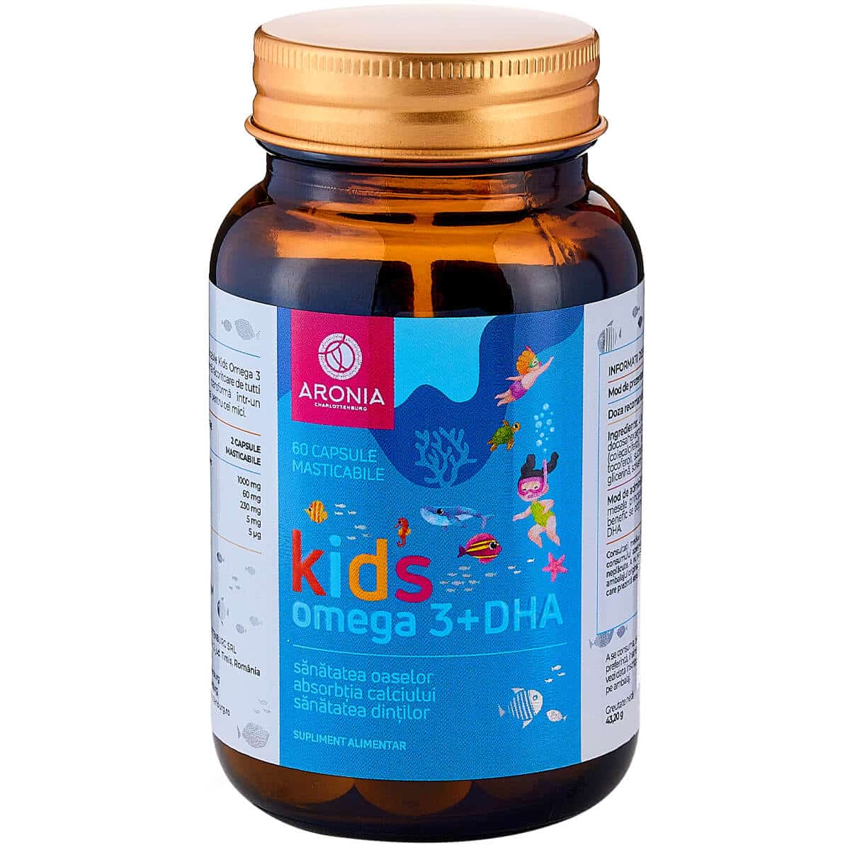 2.-Distrofia-musculara-Duchenne-flacon-Kids-Omega-3-DHA Kids Omega 3+Dha 60 cps masticabile Aronia - imagine 1