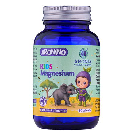 magneziu-pentru-copii-cu-aroma-de-zmeura-aronino-kids-60-tablete-masticabile-aronia-charlottenburg-8453 Kids Magnesium 60 tablete Aronia - imagine 1