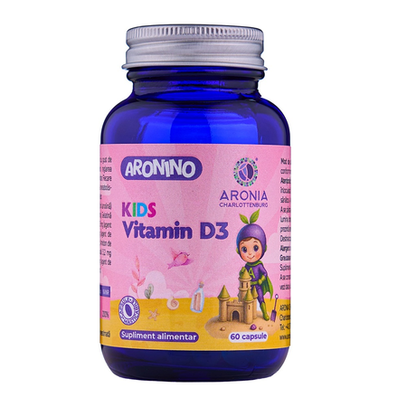 vitamin-d3-pentru-copii-cu-aroma-de-capsuni-aronino-kids-60-capsule-masticabile-aronia-charlottenburg-191 (1) Kids Vitamina D3 60 capsule Aronia - imagine 1